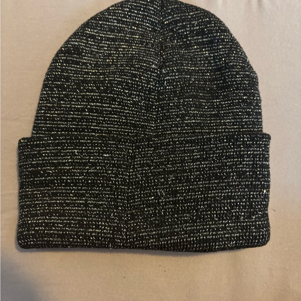 Classic Black and Silver Knit Beanie